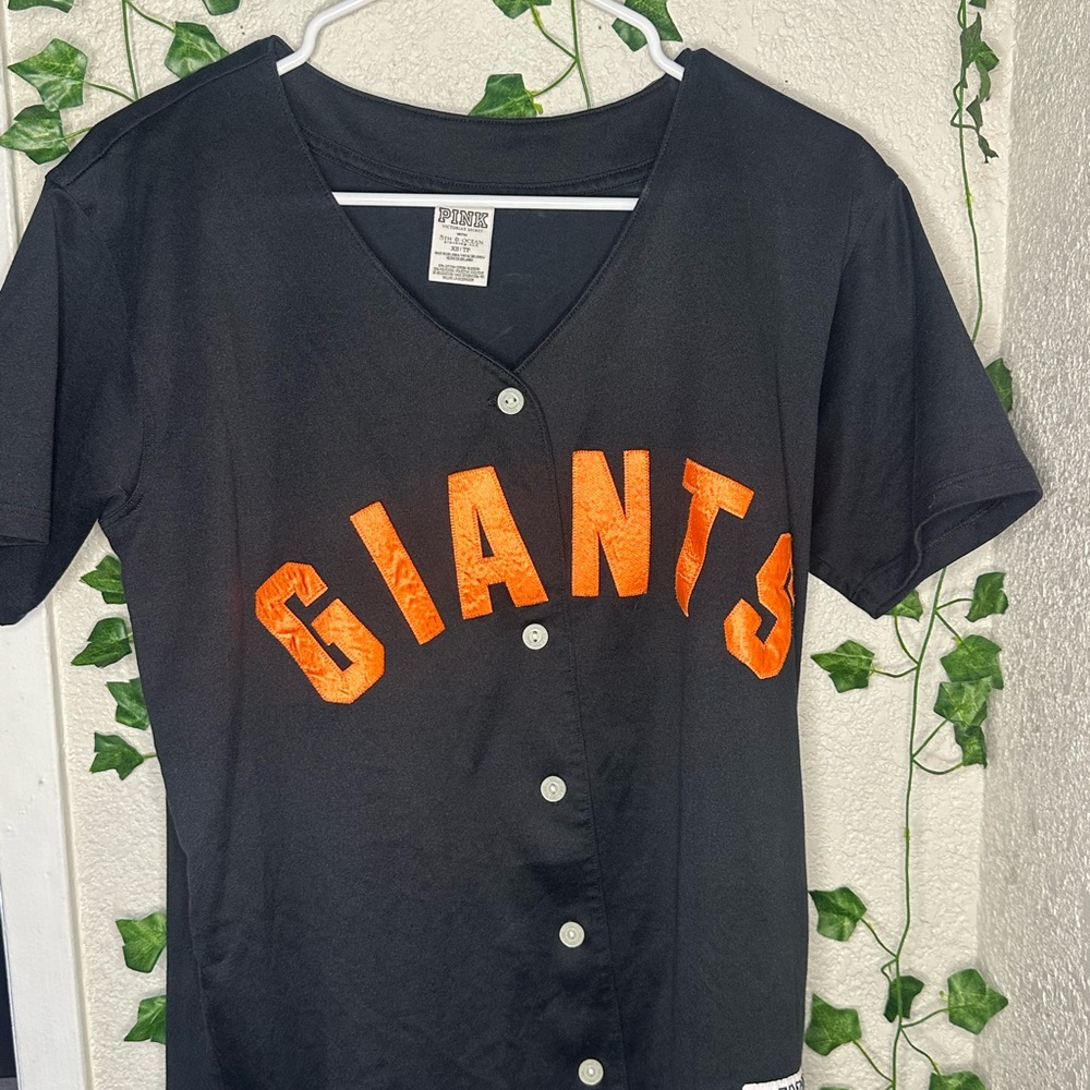 PINK Victoria's Secret Black MLB Collection Shirt